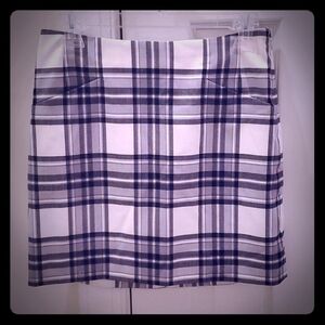 Plaid Lined Miniskirt